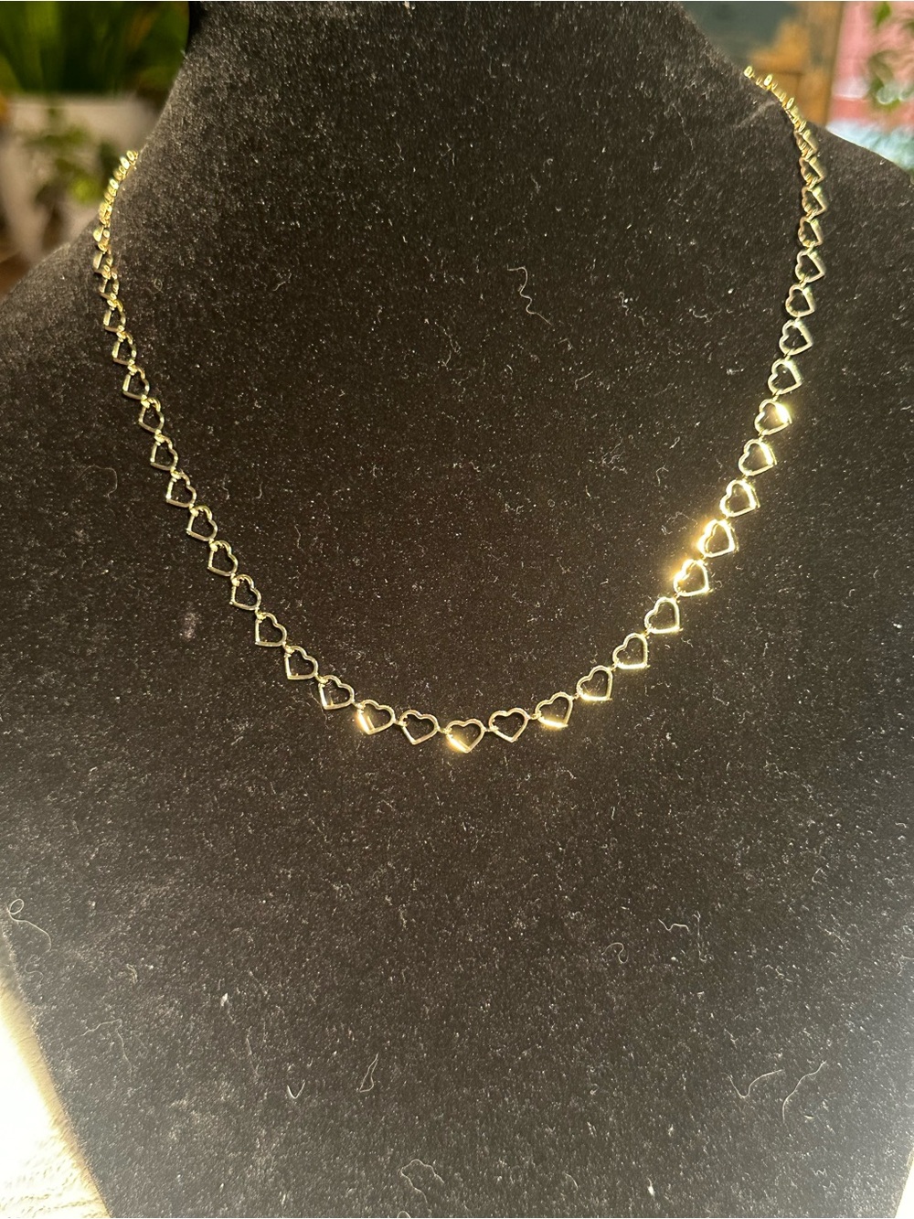 Gold Heart Link 21” Necklace - Women Jewelry